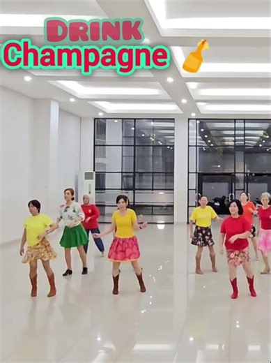 Drink Champagne - Improver Line Dance // Demo by ALD // #shorts