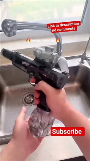 Glow LED Water Gun 🔫💡 | Night Water Fight Toy Demo 2026 #rotatable #shorts #inflatable