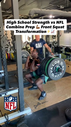 High School Strength vs NFL Combine Prep 💪🏾 Front Squat Transformation⚡️📈 High school I was lifting to be strong. Now I’m training to dominate the NFL Scouting Combine. Different level. Different intent. Front squats building explosive power, core stability, and leg drive for that next-level performance. From school weight room reps… to combine-ready movement built for speed, force, and a 4.4 mindset. The standard changed. So did the work. #NFLCombinePrep #FrontSquat #NextLevel #ExplosivePowe