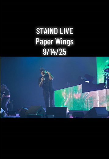 Staind Live Performance of Paper Wings on 9/14/2025