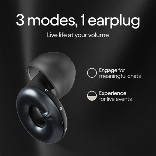 What can’t these earplugs do? 朗 Choose Loop Switch™ for flexible noise control in any scenario.  1 earplug, 3 acoustic modes 魯 Rotating dial takes you from situation to situation ☁️ Silicone ear tips for serious comfort  Certified hearing protectionTry with 100-day free returns  | Loop | Facebook