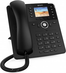 Snom D735 IP Telefon, SIP Tischtelefon (hochauflösendes grafisches 2,7-Zoll-TFT-Display, 32 selbstbeschriftende Funktionstasten (8 physisch), schwarz, 00004389