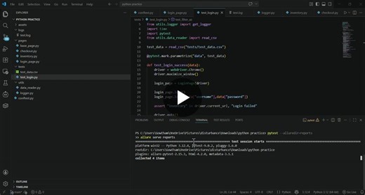 Automation Testing with SauceDemo: Selenium Pytest | Gowtham M posted on the topic | LinkedIn
