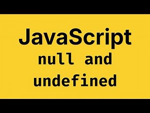 Null and Undefined in JavaScript - JavaScript Course 2026