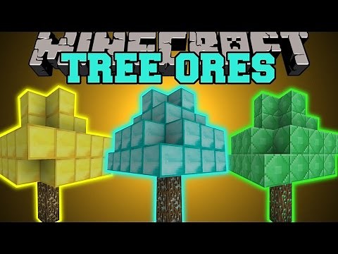 Minecraft: TREE ORES (DIAMOND TREES, EMERALD TREES, GOLD TREES, & MORE!) Mod Showcase