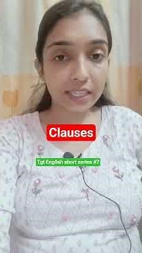 Clauses | types | TGT English short series #7 by Aarti mam teaching goals |