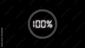 Loading circle animation on Black background. Loading icon animation isolated in Black Background. Motion graphic, loading 100