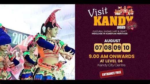 4.5K views · 54 reactions | ✨ Visit Kandy 2025 ✨ Experience the vibrant culture, traditional events, live entertainment, and so much more — all under one roof at Kandy City Centre!  ️ Happening on August 7, 8, 9 & 10 Don’t miss this colourful celebration in the heart of Kandy! ️ #VisitKandy2025 #KandyCityCentre #CulturalCelebration #KandyEvents | Kandy City Centre - KCC | Facebook