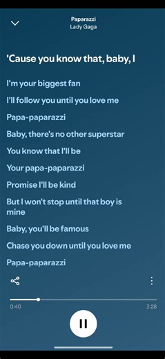 paparazzi song #paparazzi #ladygaga #spotify #lyrics #song | song with lyrics