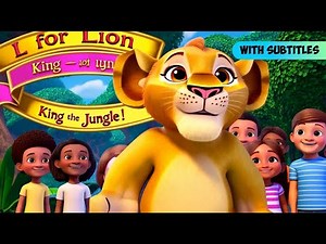 🦁 L for Lion Song (with Subtitles) – Roar and Explore! | ABC Alphabet Song for Kids
