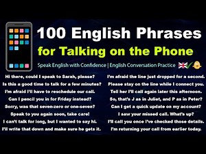 100 English Phrases for Talking on the Phone | Speak English with Confidence