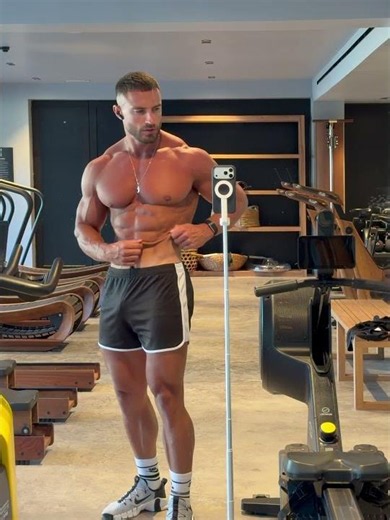 Muscle Guy Posing for the Camera – Check Out My Ripped Physique - mikethurstoncoaching #aesthetic