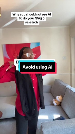 Avoid using AI for your NVQ3 research