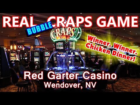 NICE WIN ON BUBBLE CRAPS! - Live Craps Game #35 - Red Garter, Wendover, NV - Inside the Casino