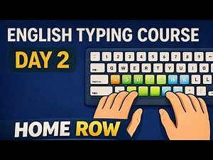 Home Row Typing Practice for Beginners | English Typing Course