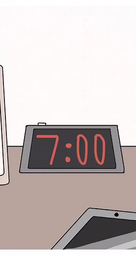 Morning Routine Animation Featuring a Smiling Girl