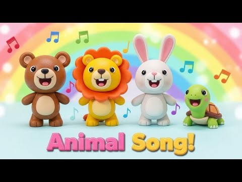 ⭐ “Toy Animal Song for Kids 🐻🎵 Cute Stop Motion Animals Sing & Dance! 🦁💃✨”
