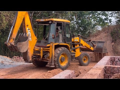 JCB Front Bucket House Foundation Soil Filling Working Process