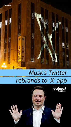 Musk's Twitter rebrands to 'X' app | Yahoo Finance