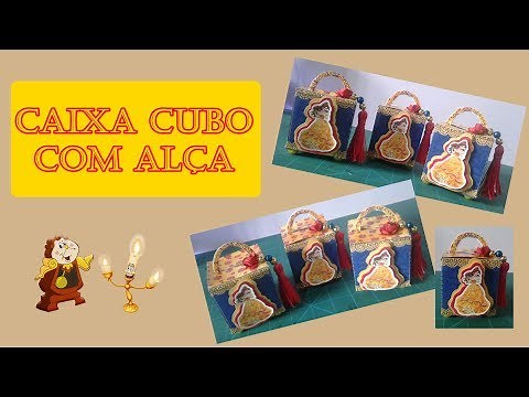 DIY: Caixa Cubo Com Alça Bela E A Fera.