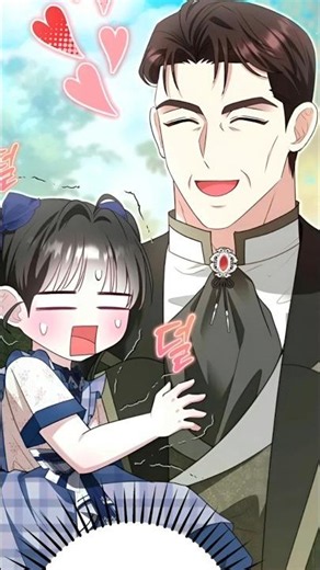 her grandfather brought gift for her 😅😂|I live with my villain Uncle#manhwa #ytshorts