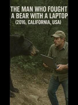 The Man Who Fought a Bear With a Laptop (2016, California, USA) #Funny