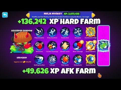 AFK Ninja Monkey XP Farm BTD-6