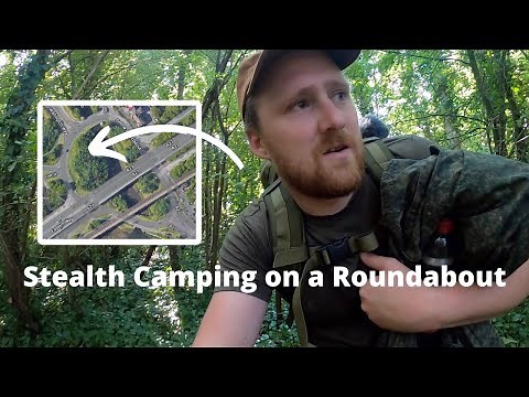 stealth camping on a roundabout 14 -fareham- uk wild camping