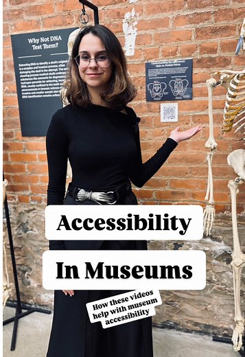 Enhancing Accessibility at The Bone Museum! We’re excited to introduce a new accessibility initiative at The Bone Museum: QR-coded exhibits with in-depth video guides! Now, every unique piece in our collection has a QR code that links to a detailed video where we discuss its history, significance, and unique features. These videos provide both audio and visual guidance, with speakers pointing out key details to enhance your understanding. Additionally, our updated plaques now include illustratio