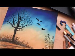 Comment dessiner un paysage hivernal au pastel sec,niveau débutant