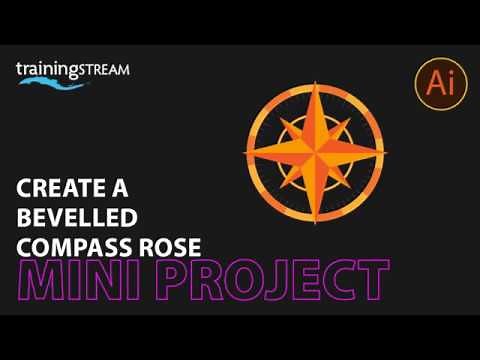 How to draw a compass rose star in Adobe Illustrator cc 2018 using the Star tool and the Rotate tool