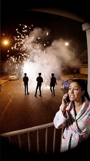 Roman Candle Fight 🎆🔥 #fireworks #crazyteens