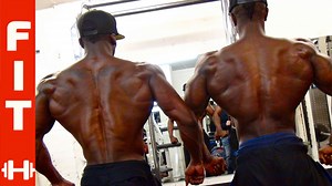 Having a 3D physique means not just training chest and arms. That fully rounded look comes from sculpting every area of the body - including one of the most important muscle groups, back. Here, WBFF Pro Muscle Model Femi Billyrose takes the European Champion Fitness Model Williams Falade through an intense Back Workout at MuscleWorks Gym in East London, the mecca of bodybuilding. | Fit Media Channel