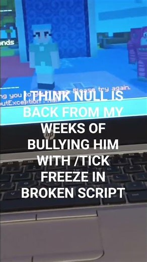 Guys Broken script Null got back at me #minecraft #giveusourstolenmoneyback #brokenscript