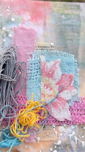 Kerry | I was doing some encaustic wax experimenting with my fabrics from @michellecoxcreative .The background is an encaustic monoprint. I thought... | Instagram