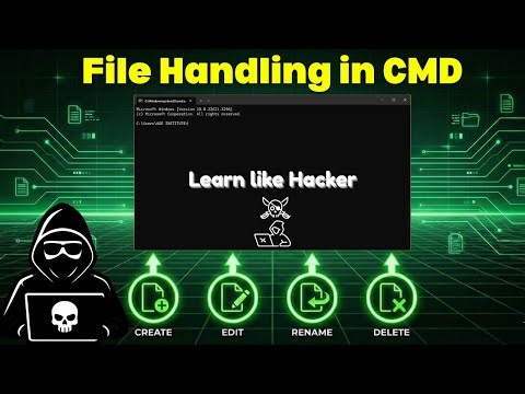 File Handling in CMD | How to create, Edit, Rename & Delete files using CMD | DOS tutorial