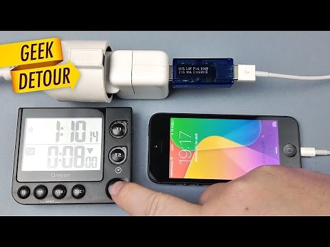 Charging iPhone 5, 5S and iPhone SE: 5W charger VS iPad 12 Watt USB power adapter - charging time
