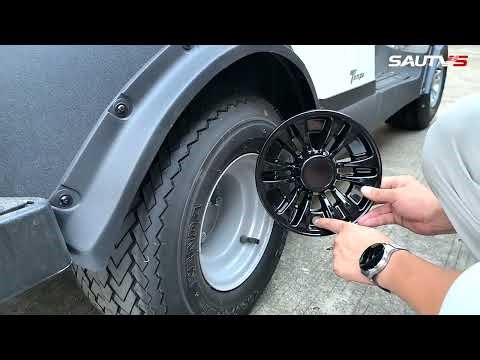 Installation of SAUTVS 8 inch Wheel Hub Caps for Golf Cart