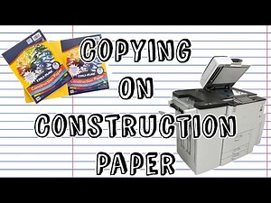 How to Make Copies on Construction Paper- Slow directions version