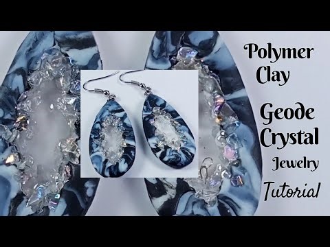 Polymer Clay Faux Geode Crystal Earrings Tutorial / LoviCraft