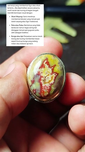 Batu Gambar Dim. 23x17x8 mm Ring 8,5 #batuakik #batugambar #batumotif