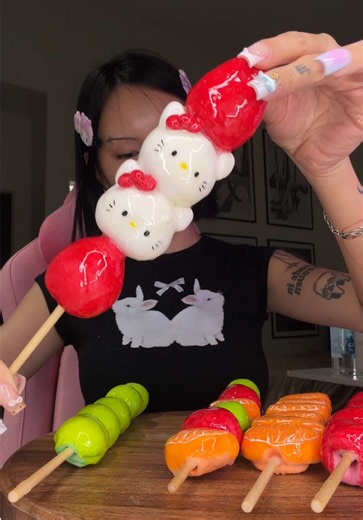 results on @kitty bts making wax/polish clay cracking tanghulu #kittyasmr