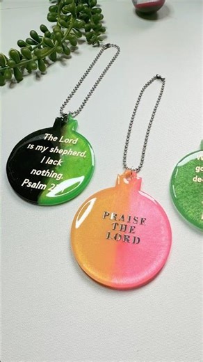 Handmade Bible Verse Resin Car Hangings | Christian Gifts | Elsa Resin Art