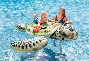 Realistic Sea Turtle Ride-On Inflatable Pool Float