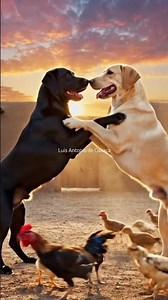 How beautifully the Labradors dance on the ranch! #music #dog #viral