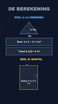 Hoe bereken je de oppervlakte van een prisma? #getalenruimte #wiskunde #education #meetkunde #maths