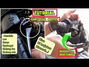 cara ganti seal master rem depan revo absolut | tutorial mekanik