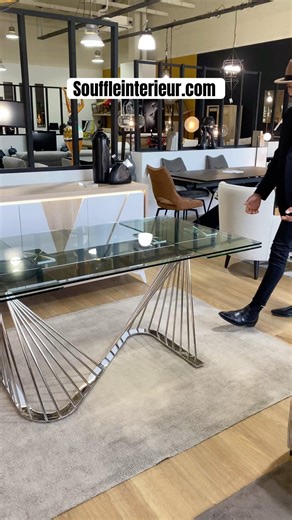 Table à manger en verre extensible ✨ Élégance et praticité - souffleinterieur.com