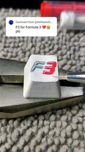 Drawing F3 for Formula 3 but on my custom keyboard! #drawing #keycaps #keyboard