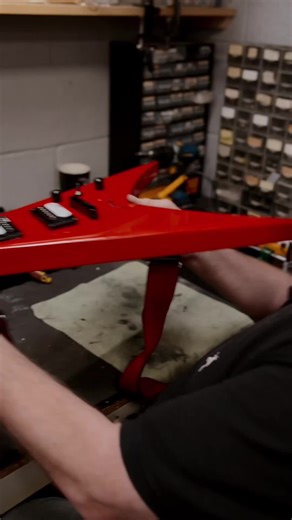 Fret Leveling Techniques on a Jackson King V Guitar